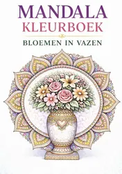 Omslag van Mandala kleurboek, bloemen in vazen
