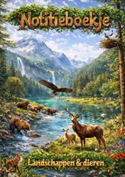 Omslag van Notitieboekje Landschappen & Dieren.