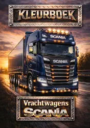 Omslag van Kleurboek, Scania vrachtwagens.