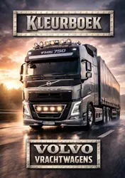 Omslag van Kleurboek, Volvo vrachtwagens.