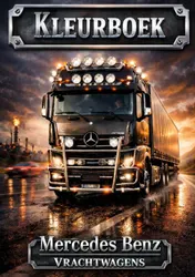 Omslag van Kleurboek, Mercedes benz Vrachtwagens.