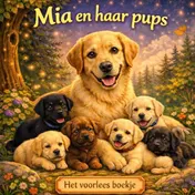 Omslag van Het voorlees boekje, Mia en haar pups.