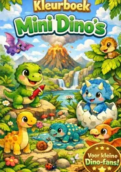 Omslag van Kleurboek, Mini dinos