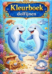 Omslag van Kleurboek, Dolfijnen.