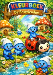 Omslag van Kleurboek, de bosvriendjes.