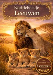 Omslag van Notitieboekje, leeuwen.