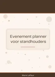 Omslag van Evenementplanner voor standhouders