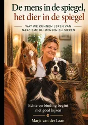 Omslag van De mens in de spiegel, het dier in de spiegel