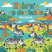 Omslag van Zebra's op de vlakte