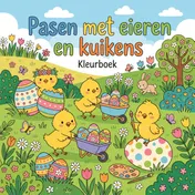 Omslag van Pasen met eieren en kuikens