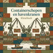 Omslag van Containerschepen en havenkranen