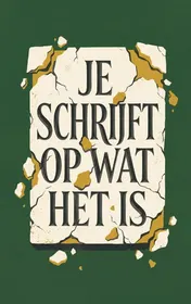 Omslag van Je schrijft op wat het is