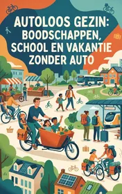 Omslag van Autoloos Gezin: Boodschappen, School en Vakantie Zonder Auto