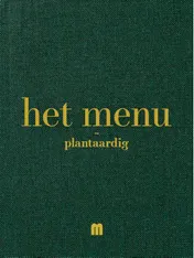 Omslag van Het menu plantaardig