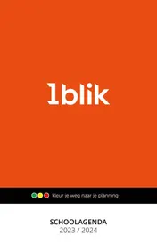Omslag van 1blik schoolagenda 2023-2024