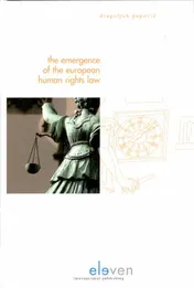 Omslag van The emergence of the European human rights law