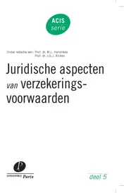 Omslag van Juridische aspecten van verzekeringsvoorwaarden
