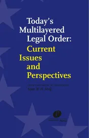Omslag van Today's multilayered legal order