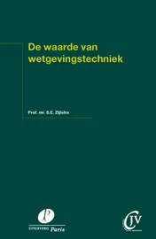 Omslag van De waarde van wetgevingstechniek