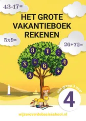 Omslag van Het grote vakantieboek rekenen - Van groep 3 naar groep 4