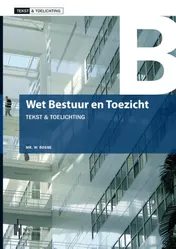 Omslag van Wet Bestuur en toezicht