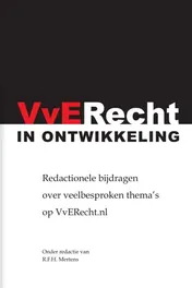 Omslag van VvERecht in ontwikkeling