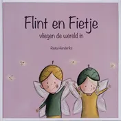 Omslag van Flint en Fietje vliegen de wereld in