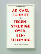 Omslag van Ad Carl Schmitt. Tegenstrijdige overeenstemming.