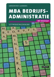 Omslag van MBA Bedrijfsadministratie met resultaat Uitwerkingenboek