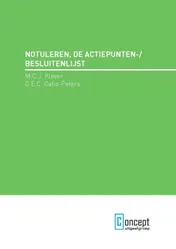 Omslag van Notuleren, de actiepunten-/besluitenlijst