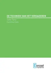 Omslag van De techniek van het vergaderen