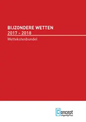 Omslag van Bijzondere wetten 2017-2018