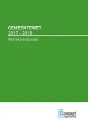 Omslag van Gemeentewet 2017-2018