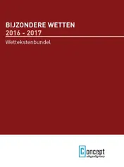 Omslag van Bijzondere wetten 2016-2017