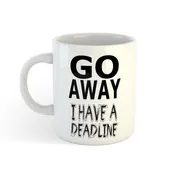 Omslag van Scelta mugs 8x go away i have a deadline