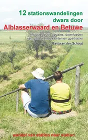 Omslag van 12 stationswandelingen dwars door Alblasserwaard en Betuwe