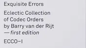 Omslag van Exquisite Errors: ECCO-I