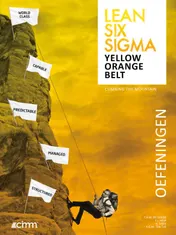 Omslag van Lean six sigma oefenboek voor Yellow Belt & Orange Belt