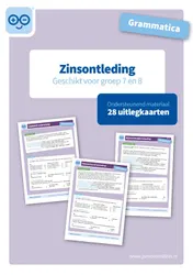Omslag van zinsontleding geschikt voor groep 7 en 8