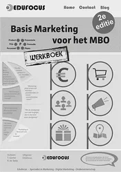 Omslag van Werkboek Basis Marketing voor het MBO