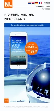 Omslag van Vaarkaart Rivieren Midden Nederland 2019