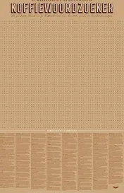 Omslag van Stratier XL Spelposter - Koffiewoordzoeker - 100 weetjes