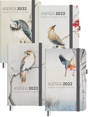 Omslag van Agenda 2022 Vogelprenten van de Japanse meester Koson | Pakket van 4 agenda's