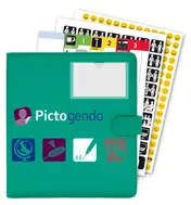 Omslag van Pictogenda 2018 FR complète, vert marine
