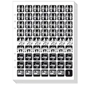 Omslag van Pictogenda 2018 stickervellen met pictogrammen en emoticons