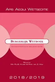 Omslag van Burgerlijk Wetboek 2018/2019
