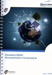 Omslag van Keuzedeel K0029 Duurzaamheid in het beroep B