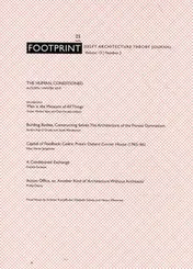 Omslag van Footprint 25. The Human, Conditioned
