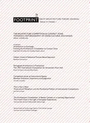 Omslag van Footprint 26. The Architecture Competition as ‘Contact Zone