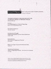 Omslag van Footprint 30. Epiphylogenetic Turn and Architecture